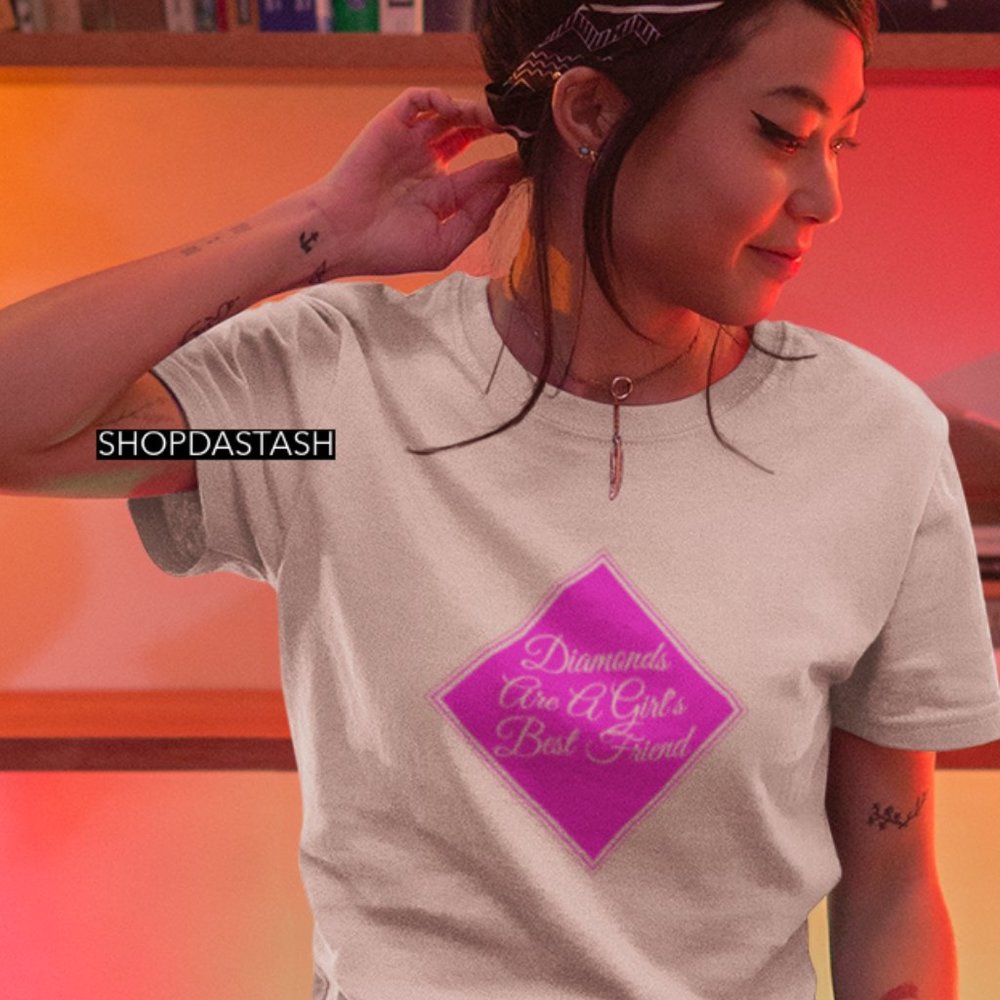DIAMONDS ARE A GIRLS BEST FRIEND UNISEX/FITTED TEE